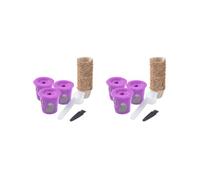 Lot de 2 tasses à café réutilisables avec cuillère et brosse pour cafetière 1.0 K400 K600 Marron