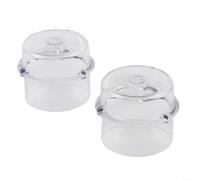 Lot de 2 tasses à mesurer polyvalentes en plastique avec bouchon doseur pour appareil de cuisine Monsieur Cuisine, distribue 5 à 100 ml pour l'huile, le lait, le vinaigre, passe au lave-vaisselle