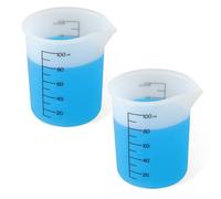 Lot de 2 tasses à mesurer pour détergent à linge, tasse à mesurer en silicone lavable pour détergent liquide, tasse à mesurer réutilisable et flexible pour buanderie