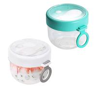 Lot de 2 tasses à petit-déjeuner Overnight Oat Récipient Cuillères Grande Capacité Céréales Fruits
