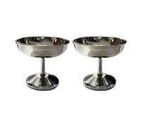Lot de 2 tasses en acier inoxydable 304 pour crème glacée, dessert, maison, fête, dessert