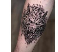 Lot De 2 Tatouages Temporaires À Base De Plantes, Faux Tatouages De Tête De Loup, Style Européen Et Américain Foncé, Semi-Permanents, Non Réfléchissants, Imperméables, Durée De 2 Semaines