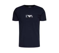 Lot de 2 tee-shirts col rond Emporio Armani bleu marine floqué du logo Eagle - Bleu - X-Large