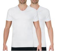 Lot de 2 tee-shirts col V homme Coton Bio Blanc-Blanc Taille 7