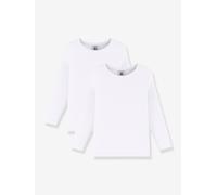 Lot de 2 tee-shirts manches longues blancs PETIT BATEAU blanc 5A
