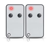 Lot de 2 Télécommande garage et portail 2 canaux 433,92 MHz avec fonction copie, compatible Télécommande Roger 433 MHz et Roger telecommande E80 TX52R