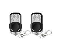 Lot de 2 Telecommande Portail Universelle 433.92 MHz, Bip Portail Universelle 4 Boutons ABCD, Telecommande Garage Universelle Copieuse Code Fixe, Telecommande Porte de Garage sans Fil Noire