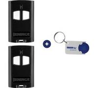 Lot de 2 Télécommandes Beninca 2 canaux TO.GO 2A - 433.92 Mhz + 1 Porte-clés Domobip G