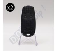 Lot de 2 télécommandes came top432ee - 2 boutons pour portails et garages - fréquence 433,92 mhz - codage fixe