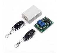 Lot de 2 télécommandes d'apprentissage 433 MHz - Cloneur de code en double pour ouvre-porte de garage - Porte-clés compact en plastique noir - Système d'automatisation de sécurité domestique - Pas de
