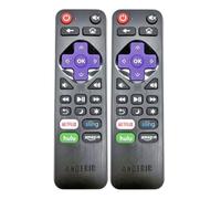 Lot de 2 télécommandes de rechange compatibles avec Roku TV, TCL Roku/Hisense Roku/Onn Roku (pas pour Roku Stick, Box et Players) - RRLF16 RC-AFIR RC-ALIR RC280