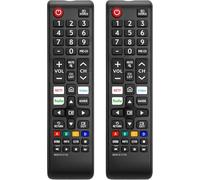Lot de 2 télécommandes de rechange pour Samsung Smart TV, télécommande pour tous les téléviseurs Samsung LCD QLED 4K 8K UHD 3D HDTV HDR incurvé Crystal Smart TV BN59-01199F, BN59-01301A, BN59-01289A