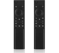 Lot de 2 télécommandes de rechange pour télécommande Samsung avec Netflix, Prime Video, Sumgsung TV Plus bouton compatible avec tous les téléviseurs Samsung LED QLED UHD Frame Solar 4K 8K Smart TV