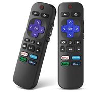 Lot de 2 télécommandes de rechange pour TV Roku, compatibles avec TCL/Hisense/Sharp/Philips/Onn/Westinghouse/Insignia/Element TLC Roku Smart TV