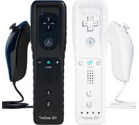Lot De 2 Télécommandes De Rechange Pour Wii, Motion Plus Et Nunchuck (Noir Et Blanc)