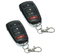 Lot de 2 télécommandes électriques 433 MHz pour portail, porte de garage, télécommande de clonage universelle avec 4 boutons pour remplacement de télécommande de portail