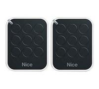 Lot de 2 Télécommandes Nice Era ON9E, 9 canaux, 433,92 MHz + 1 porte-clés Domobip Noir G