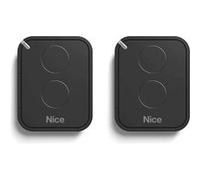 Lot de 2 télécommandes NICE FLO2RE - 2 canaux 433,92 MHz + 1 porte-clés Domobip Noir G