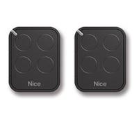 Lot de 2 télécommandes NICE FLO4RE - 4 canaux 433,92 MHz + 1 porte-clés Domobip Noir G
