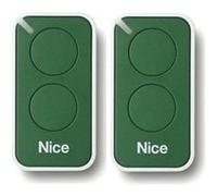 Lot de 2 Télécommandes NICE INTI2G - 2 canaux verts 433,92 MHz + 1 porte-clés Domobip Vert G