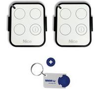 Lot de 2 télécommandes NICE ON3EBD - 433,92Mhz + 1 Porte-clés DOMOBIP G