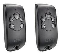 Lot de 2 Télécommandes SOMFY KEYTIS 4 RTS - 4 canaux 433,42 MHz + 1 porte-clés Domobip Noir G