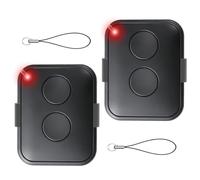 Lot de 2 Télécommandes Universelles 433,92 MHz Compatible avec Nice Era ON2E ON4E ON1E FLO1R FLO2R FLO4R Code Tournant Sécurisé Bip Portail Universelle Porte de Garage Remplacement Facile Noir