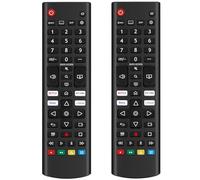 Lot de 2 télécommandes universelles AKB76040302 compatibles avec LG Smart TV UHD UP70 UP75 UP76 UP80 UP87 Series OLED TV A1 A2 B1 B2 C1 C2 G1 G2 Z2 ZX Series QNED Mini-LED TV (modèle 2022)