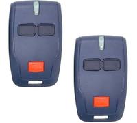 Lot de 2 télécommandes universelles BFT 433 MHz pour porte de garage, compatibles avec l'ouvre-porte de garage BFT Mitto 2,