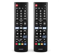 Lot de 2 télécommandes universelles pour LG Smart TV de rechange compatibles avec tous les modèles de téléviseurs LG y compris OLED, NanoCell, QNED, UHD, LED, 3D