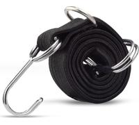 lot de 2 tendeurs de bagages pour vélo | 0,5m + 1m de sangle de serrage pour porte-bagages | caoutchouc pour bagages avec double crochet métallique | tendeur de bagages - extenseur | câble de tension