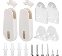 Lot de 2 tendeurs de rideaux blancs sans perçage avec poignée fixe pour stores enrouleurs et stores vénitiens, tendeur de cordon en plastique