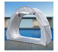 Lot de 2 tentes de vélo pouvant être épissées - Petit abri de rangement extérieur avec tissu Oxford 210D PU4000 étanche - Pour moto, argenté