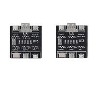 Lot de 2 testeurs de câbles de données DT3, carte PCB, USB Type-C, Micro-USB, USB Type-C, date, marche/arrêt
