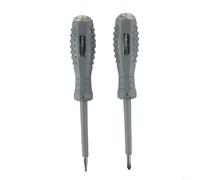Lot de 2 testeurs de tension numériques avec embouts fendus et croisés, détecteur de fils neutres LED, tournevis électrique pour recherche de point d'arrêt, longueur 168 mm, voyant lumineux vert et