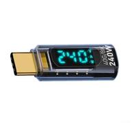 Lot de 2 testeurs de tension USB C 240 W avec écran LED pour la surveillance de l'alimentation, prend en charge le transfert de données de 40 Gbit/s et la vidéo 8K/60 Hz,
