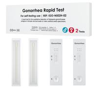 Lot de 2 tests de gonorrhée STI pour femmes et hommes - Test rapide Tripper pour la maison - Test domestique discret pour usage personnel - Test de maladies sexuelles (Gonorrhée 2 tests)