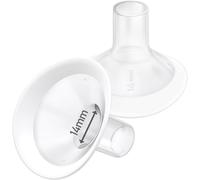 Lot De 2 Téterelles 14mm-Rebords Souples Et Doux,Ouverture Large 106°-Compatibles Pompe À Lait Medela,Personalfit,Freestyle,Maxflow,Freestyle Flex Swing Maxi Connector,Lansinoh