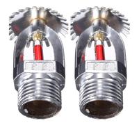 Lot de 2 têtes d'arroseur d'incendie - 1,27 cm NPT, 155 (68 °C) droit, chrome cuivré, réponse rapide K80 pour usine, centre commercial, entrepôt