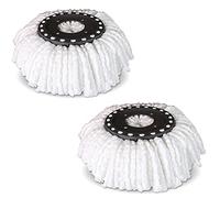 Lot de 2 têtes de balai de rechange en microfibre pour balai magique Spin Mop à 360 °