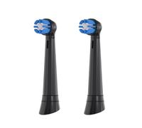 Lot de 2 têtes de brosse à dents de rechange for brosses à dents électriques Oral-B io10/9/8/7/6/5/4/3/2 Cross Clean Action, buse adaptée(2pcs Black)