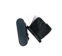 Lot de 2 têtes de brosse de rechange avec poils de noix de coco souples, outils de nettoyage du bois pour poêles et cheminées, noir, 11 x 3,5 x 9,5 cm