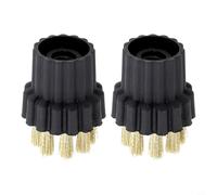 Lot de 2 têtes de brosse de rechange en laiton pour balai vapeur, pièces compatibles pour nettoyeur vapeur, conçues pour les applications de nettoyage intensives