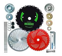 Lot de 2 têtes de débroussailleuse, avec 2 accessoires de débroussailleuse, universelle, lame de débroussailleuse, accessoire pour tailleur, tondeuse, herbivore (E)