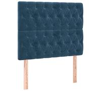 Lot de 2 têtes de lit - En velours de qualité supérieure - 100 x 7 x 78/88 cm - Bleu foncé
