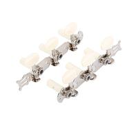 Lot de 2 têtes de machine à engrenage ouvert pour ukulélé, H | Mécaniques à dos ouvert, accordeurs de cordes en alliage ABS, installation facile, convient pour guitare acoustique et