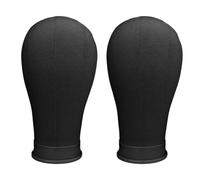 Lot de 2 têtes de mannequin réalistes en mousse pour création de perruques de salon de coiffure, formation et accessoires d'exposition, design pratique, tête d'affichage légère