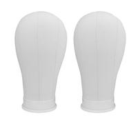 Lot de 2 têtes de mannequin réalistes en mousse pour création de perruques de salon de coiffure, formation et présentation d'accessoires - Design pratique