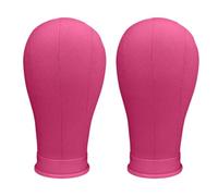 Lot de 2 têtes de mannequin réalistes en mousse pour création de perruques de salon de coiffure, formation et présentation d'accessoires - Design pratique
