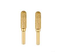 Lot de 2 têtes de meulage émeri pour outils rotatifs conçues pour la gravure, le polissage et le meulage sur métal avec poignée ronde de 6 mm pour une fixation facile (2 pièces, 10 mm)